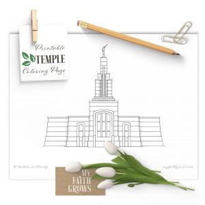 Accra Ghana Temple of the Church of Jesus Christ of Latter-day Saints - coloring page