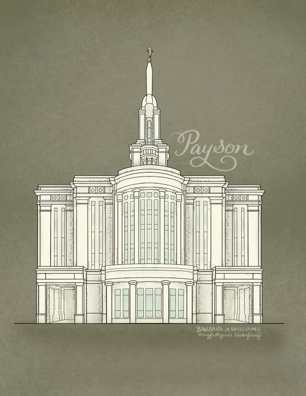 Colored Page of the Payson Utah Temple