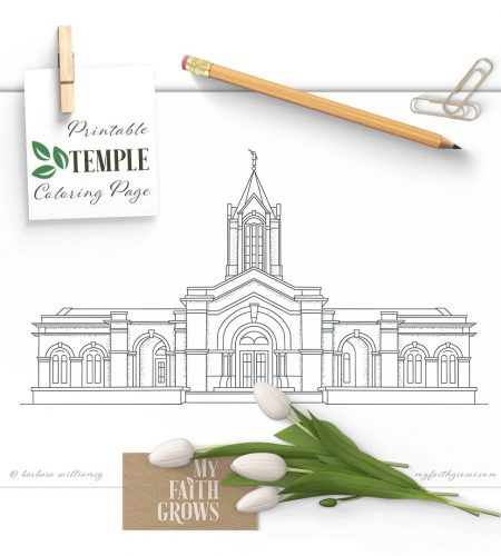 Fort Collins Colorado Temple printable coloring page