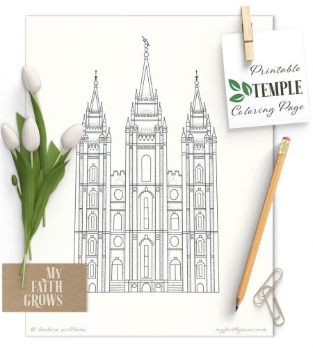Drawing of the Salt Lake Temple